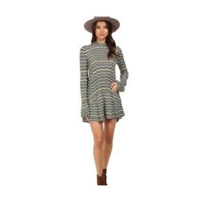 Free People Ziggy Chevron Print Sweater Dress